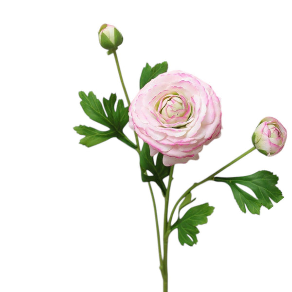 18"-Ultra Realistic Artificial Real Touch Ranunculus: Begonia Pink
