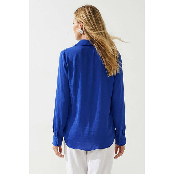 Neck Shirt With Open Seam Sleeve: Mauve / S