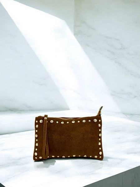 Uniles 250315 suede leather handbag: Leather