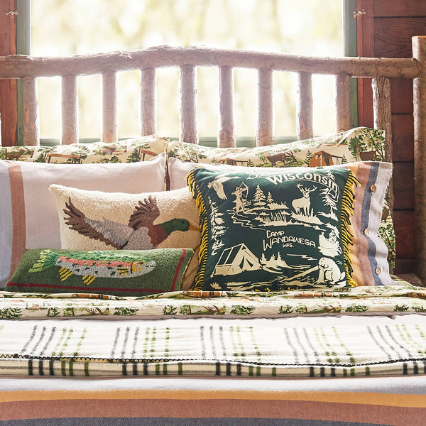 Trout Hook Pillow - 8"x22"