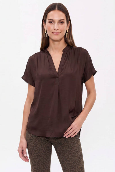 Drop Shoulder Regular Blouse: Khaki / S