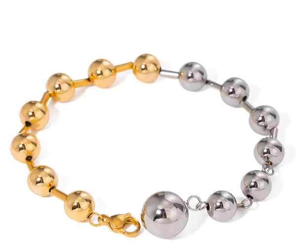 In Your Sphere of Orbit Bracelet- Waterproof- PVD: Two Tone