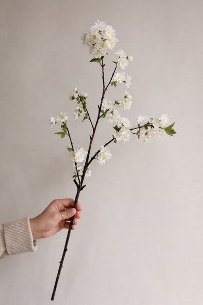 19 or 37”-Designer's Pick-Artificial Cherry Blossom Branch : Light Pink / Long-37"