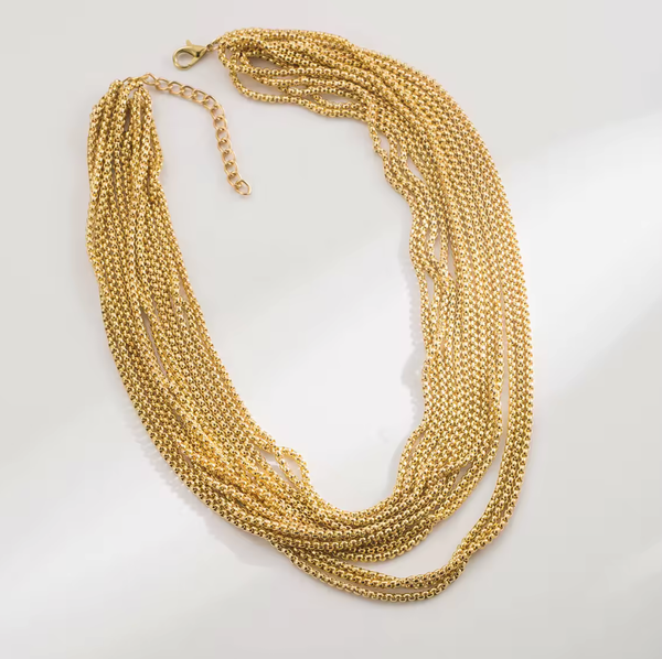 Layers and Layers Necklace - Silver Waterproof