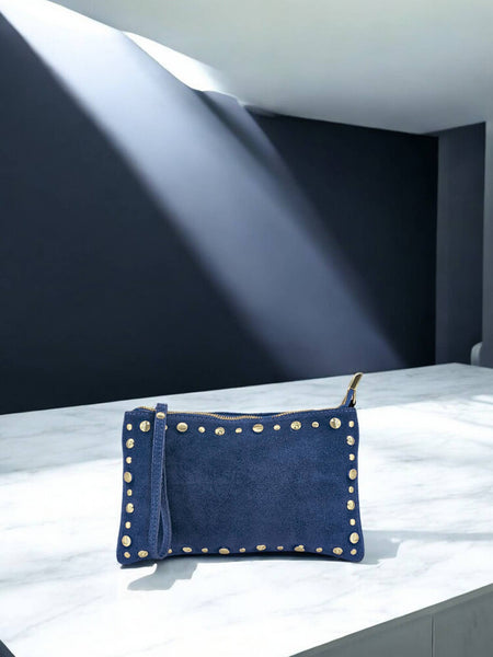 Uniles 250315 suede leather handbag: Leather