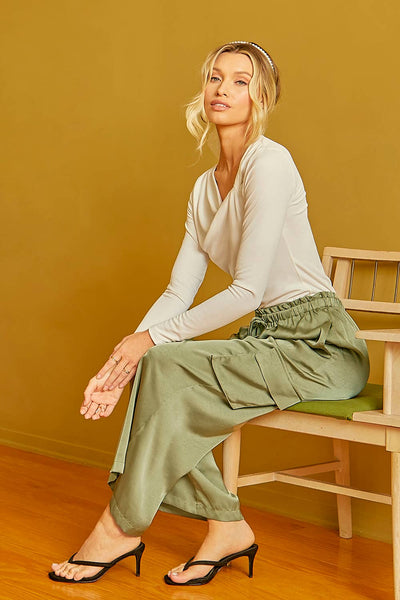 Modal Knotted Neck Top: Off White