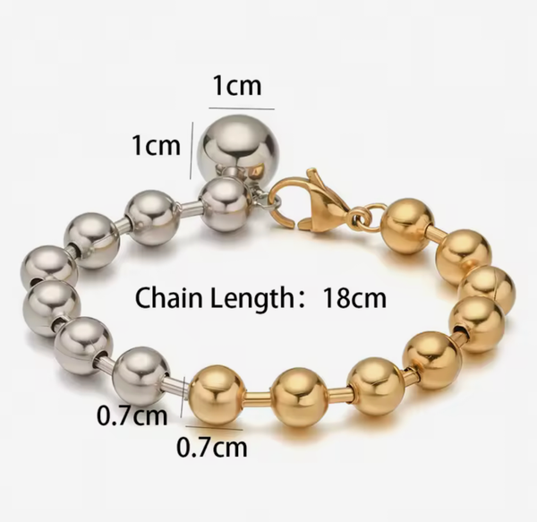 In Your Sphere of Orbit Bracelet- Waterproof- PVD: Yellow Gold