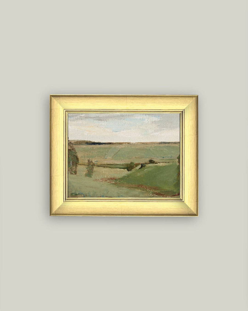 Studies by a River Framed Antique Art: 17x13