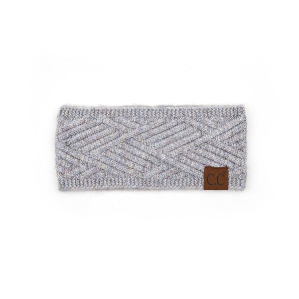 C.C Diagonal Stripe Crisscross Pattern Headwrap: Beige