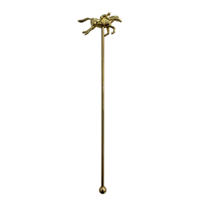 Stainless Steel Running Horse Cocktail Stirrer: Gold