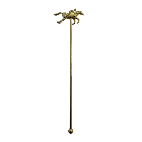 Stainless Steel Running Horse Cocktail Stirrer: Gold