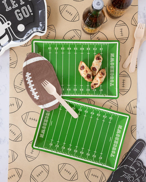FTB940 -  Football Field Shaped Paper Plate