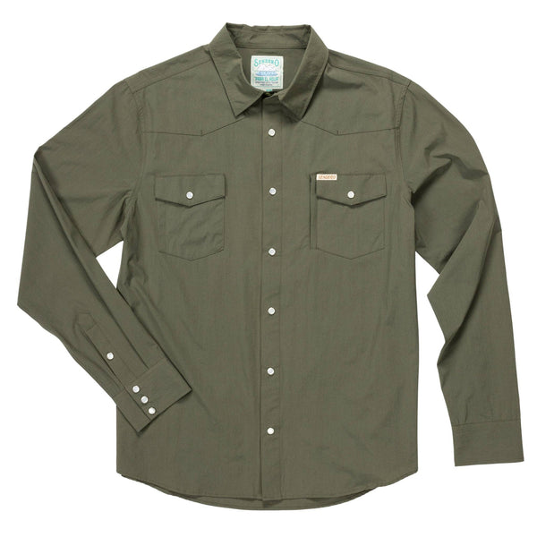 Confluence Tech Long Sleeve Shirt - Vintage White/Khaki: Vintage White/Khaki / XX-Large