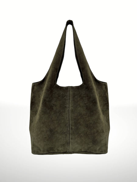 Giannina 221024 Suede Leather Shoulder Bag: Leather