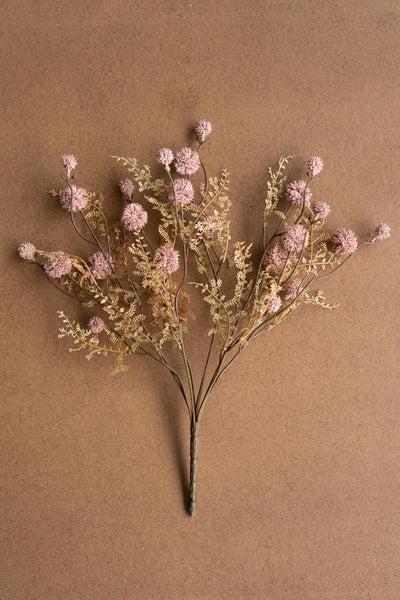 ARTIFICIAL PINK MELALEUCA SPRAY: Pink / Plastic/Wire / 22"t