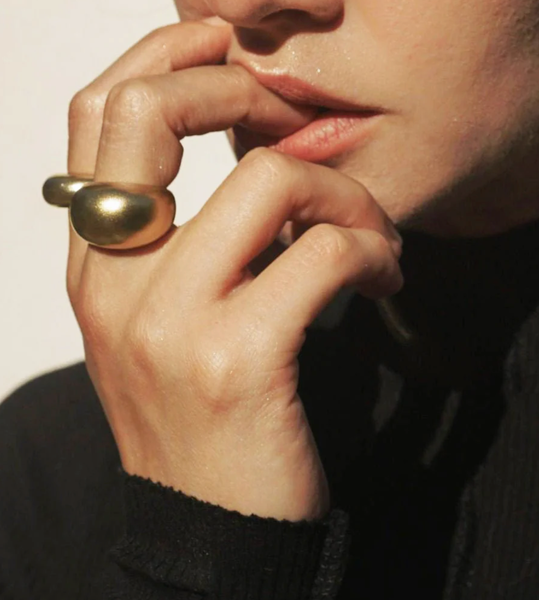 Max Dome Ring- Stainless Steel Waterproof 14K: Silver / 8