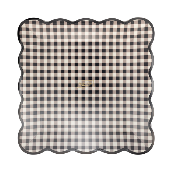 EVE1342 - Black Gingham 10" Plate