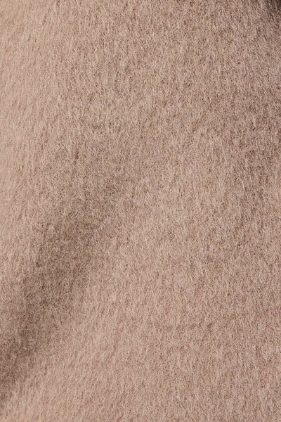 Long Sleeve Button Down Blazer: Mocha