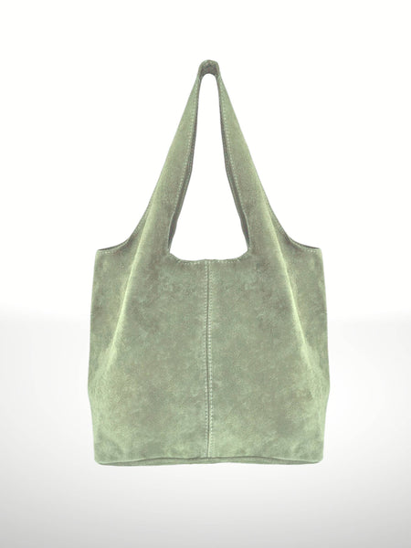 Giannina 221024 Suede Leather Shoulder Bag: Leather