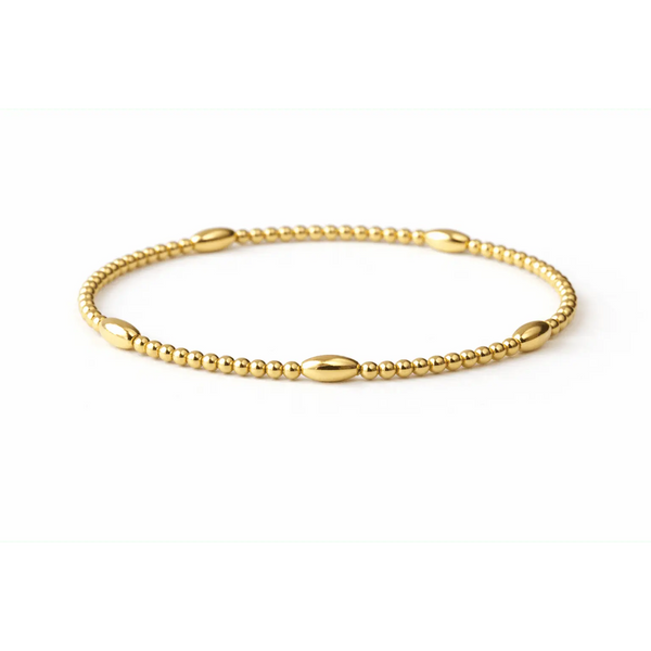 Classic Oval All Gold Bracelet: 7"