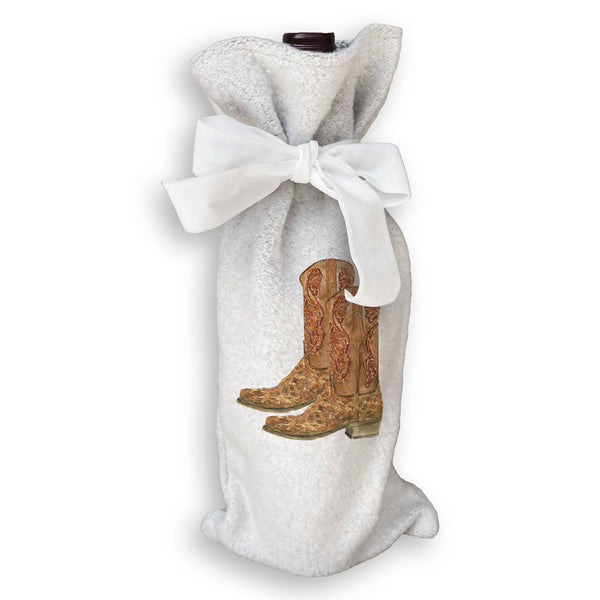 Brown Cowboy Boots: Dishtowel