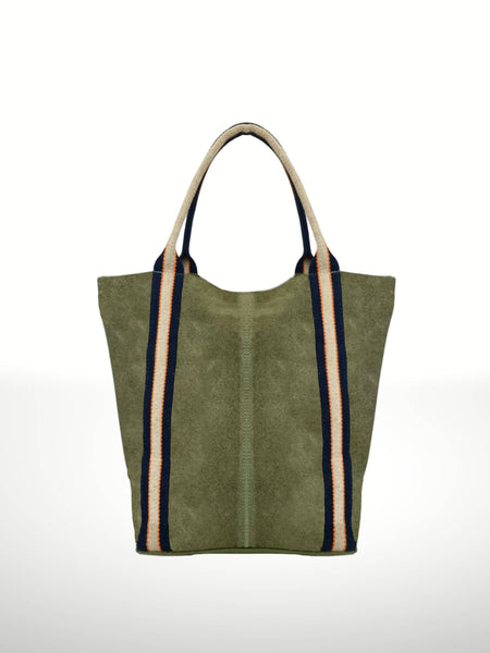Melody Suede Leather Tote Bag 221890: Leather