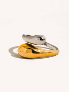 Open Twist Ring - gold, silver, two tone, adjustable, non-tarnish