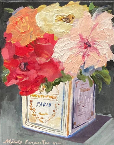 Tea Tin Floral Postcard