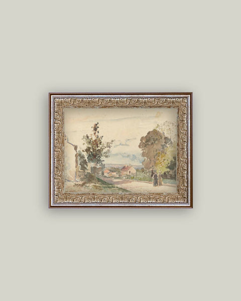 The Road From Versailles Framed Antique Art: 7x5