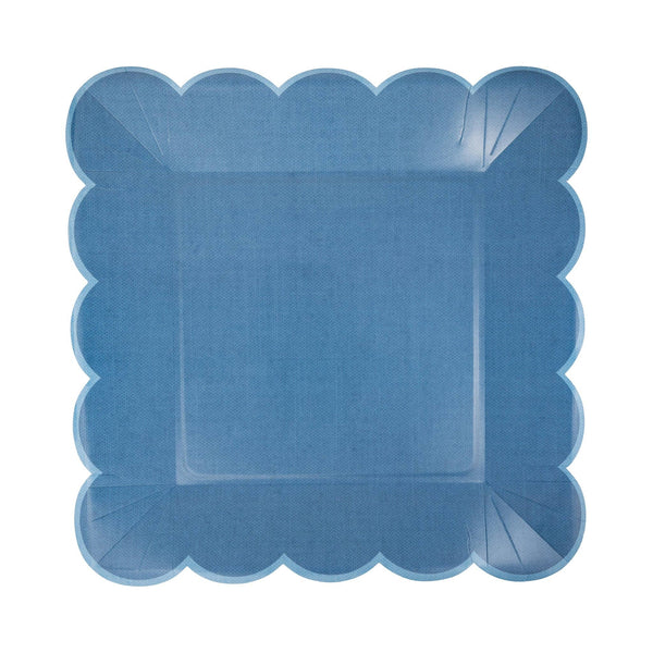 Blue Large Scallop 11" Paper Plate