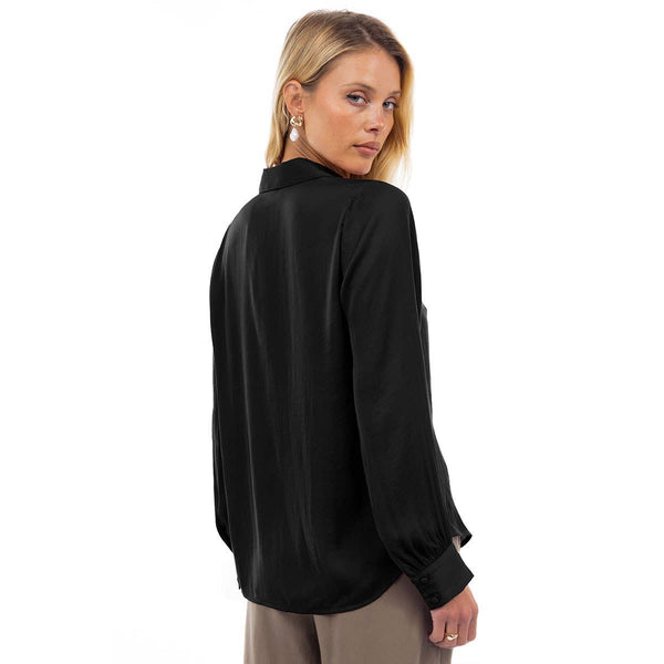 Neck Shirt With Open Seam Sleeve: Mauve / S