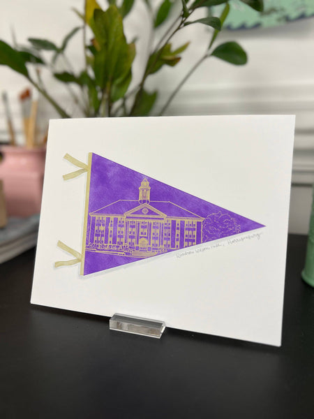 James Madison - Woodrow Wilson Hall Pennant Print, Harrisonburg, Virginia