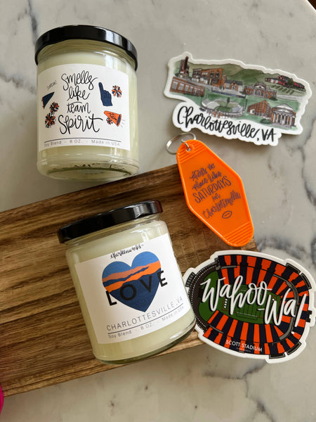 Charlottesville, Virginia Skyline Print 8x10