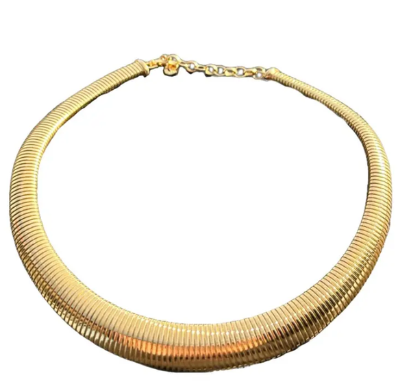 Omega Tobogas Cobra MEGA- Collar necklace- Stainless Steel : Silver