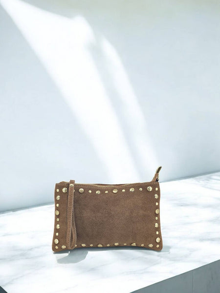 Uniles 250315 suede leather handbag: Leather