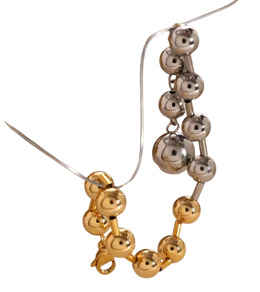 In Your Sphere of Orbit Bracelet- Waterproof- PVD: Two Tone