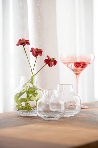 Bubble Glass Vase: Clear