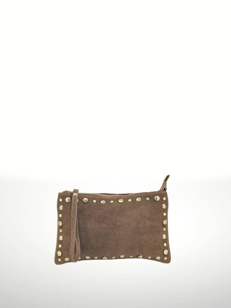 Uniles 250315 suede leather handbag: Leather