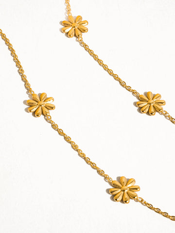 Festival Daisy Chain Necklaces - gold, non-tarnish