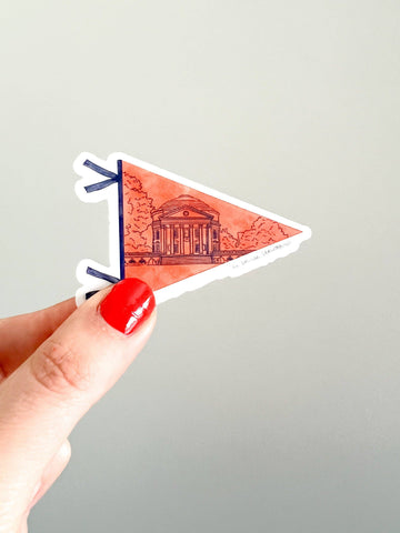 University of Virginia - Rotunda Pennant Sticker, Charlottesville Virginia
