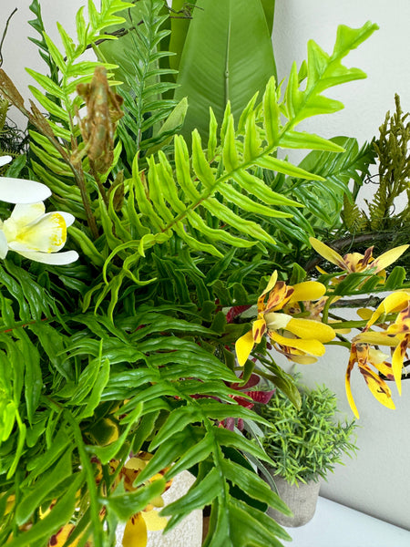 Realistic & Ultra-Soft Touch-21 Leaves-Artificial Fern Bush: Style C