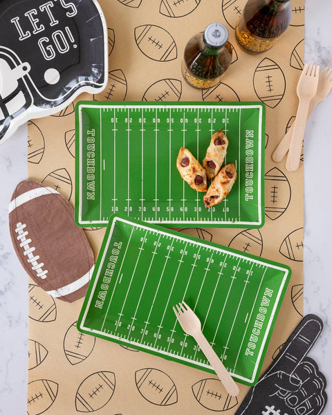 FTB940 -  Football Field Shaped Paper Plate