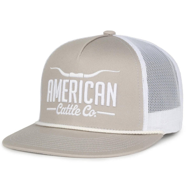 Longhorn Hat: Gray/White