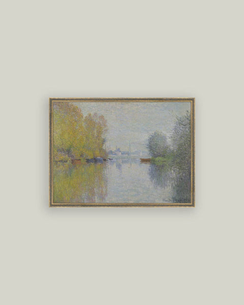 Autumn on the Seine Framed Antique Art: 10x8