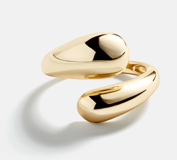 Modern Crossover Ring- Dome Band- Stainless Steel Ring: Silver