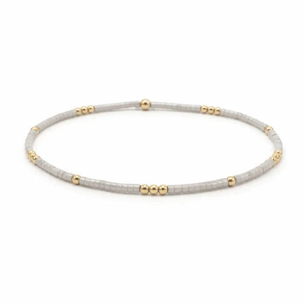 2mm Newport SILVER + Gold Filled Waterproof Bracelet: 7"