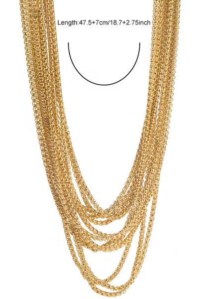 Layers and Layers Necklace - Silver Waterproof