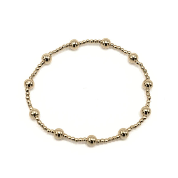 The Malibu 2x5 14k Gold filled Beaded Bracelet: 2mm5 / 7"