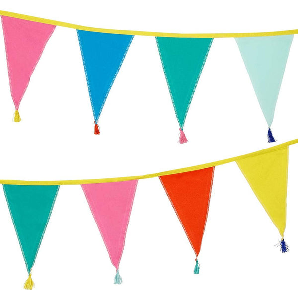 Rainbow Fabric Bunting Decoration - 10ft