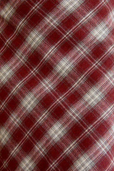 Plaid Bias Mini Skirt: Rust